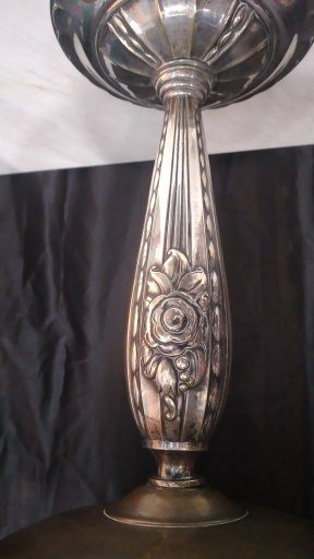 Фруктовница на ножке АртДекор 36 см латунь серебрение Франция