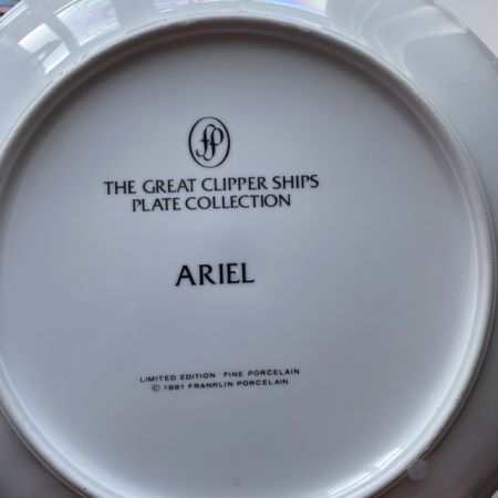Тарелка Franklin porcelain Clipper Ariel 1981 23 см