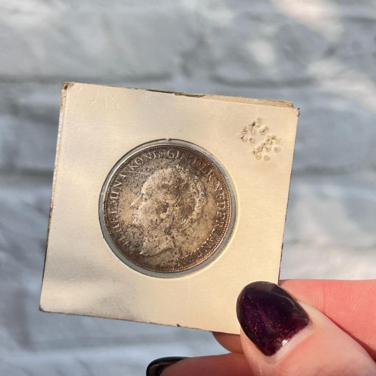 Монета 1 гульден 1943 г Нидерланды серебро