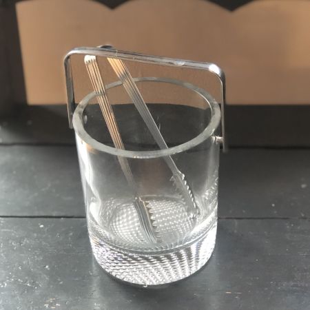 Ведерко для льда стекло ручка металл
