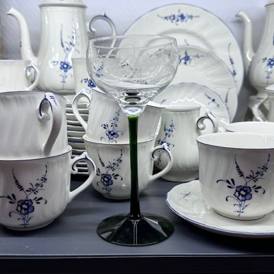 Бокал на высокой зеленой ножке 200 мл хрусталь