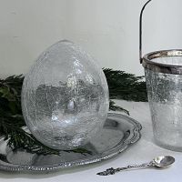 Яйцо декоративное 15 см стекло