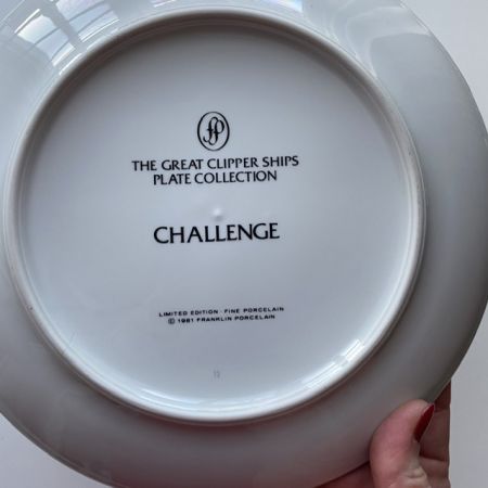 Тарелка Franklin porcelain Clipper Challenge 1981 23 см