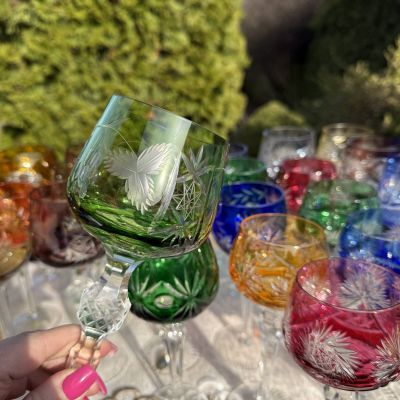 Бокал Anna Hutte зеленый 250 мл накладной хрусталь Германия дизайн 4