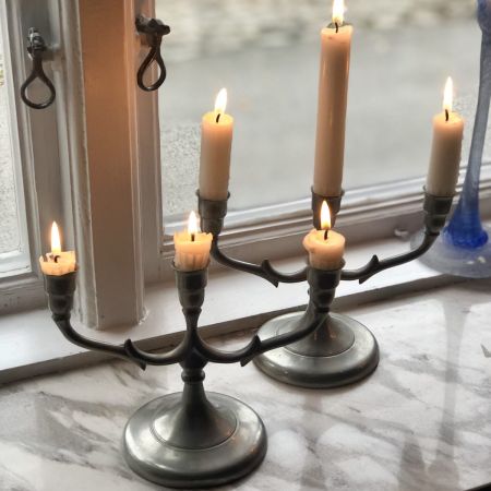 Подсвечник на 3 свечи, олово, Швеция