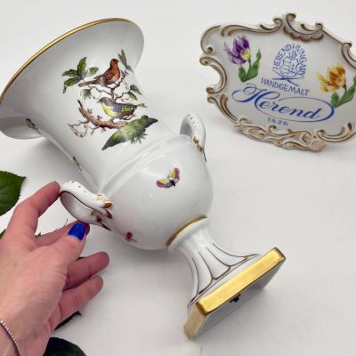 Ваза формы Медичи Herend Rothschild Bird 25 см Венгрия
