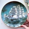 Тарелка Franklin porcelain Clipper Cutty Sark 1981 23 см