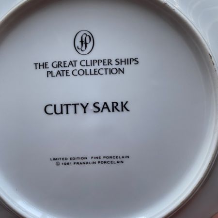 Тарелка Franklin porcelain Clipper Cutty Sark 1981 23 см