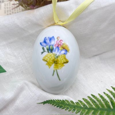 Подвес Яйцо пасхальное Hutschenreuther Ферма Гусёнок 8 см фарфор Германия