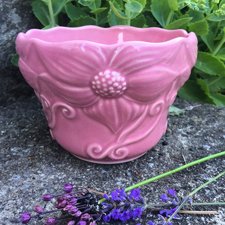 Кашпо розовое керамика Анемоны