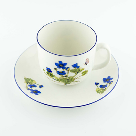 Чайная пара с синим цветком Kronester Bavaria