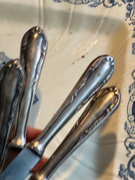 Нож столовый Rostfrei Solingen 24 см серебрение Германия