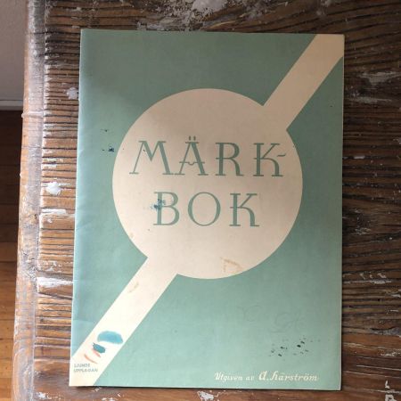 Пропись обучающая тетрадь для вышивки 40 стр. Markbok Гетеборг 1946 год