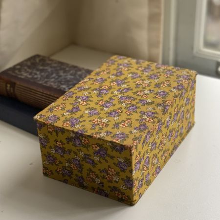 Коробка шкатулка фанера обшита тканью 24х15х10 см