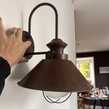 Лампа настенная 34 см металл 