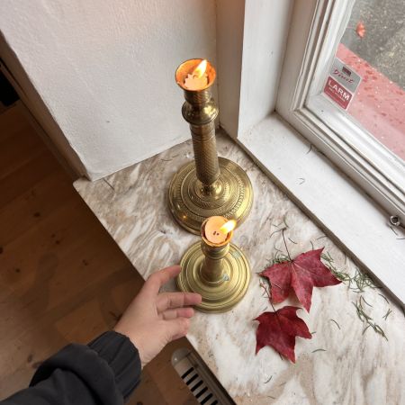 Подсвечник на 1 свечу 28 см латунь Луи 15  