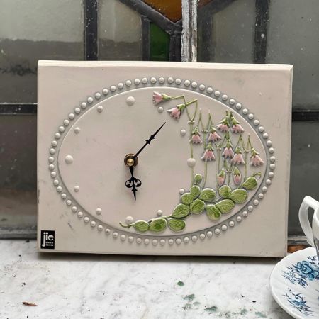 Часы изразец керамика 17х22 см Швеция