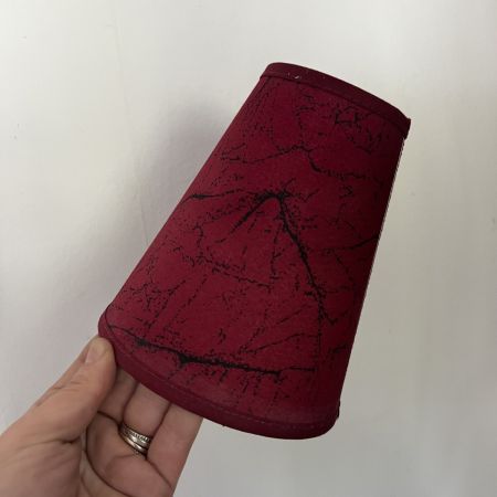 Абажур бордовый 14 см ткань