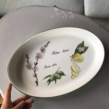 Блюдо для запекания и сервировки Elysian Garden Porcelain A FEU Франция