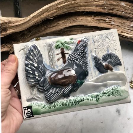 Изразец керамика Птицы Глухарь, Швеция