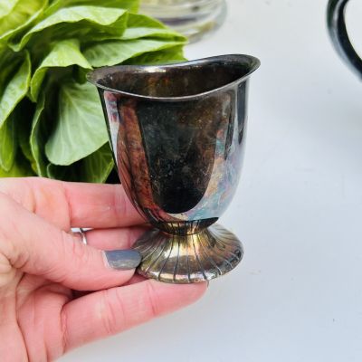 Ваза стакан 8 см мельхиор патина