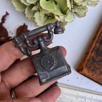 Статуэтка миниатюра Телефон 5 см олово
