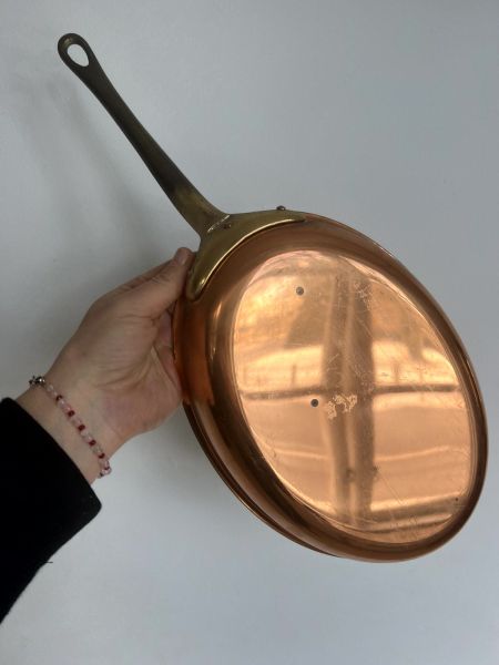 Сковорода овальная 44 см медь латунь Швеция 