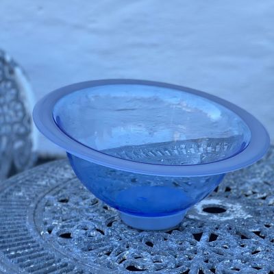 Салатник на подставке 37 см стекло Швеция