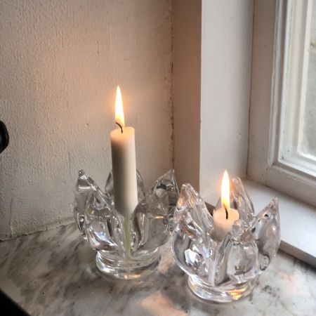 Подсвечник хрусталь для высокой свечи Kosta Швеция