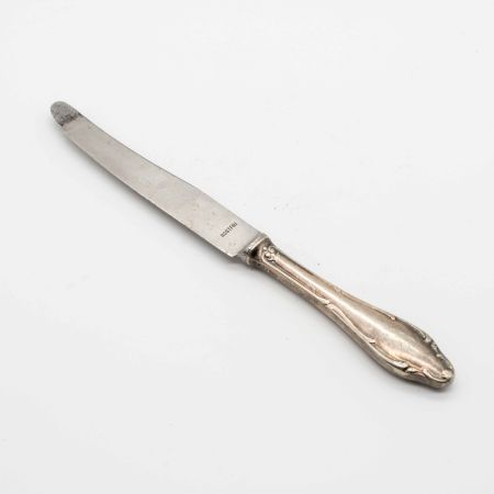 Нож столовый мельхиор гравировка KB