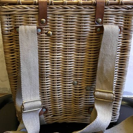 Корзина рюкзак для пикника с крышкой 31 см