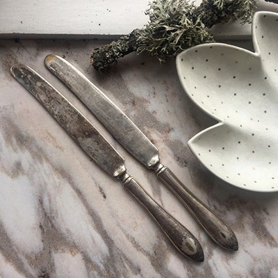 Нож большой 25 см Лепесток мельхиор