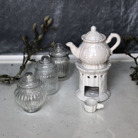 Чайник и подставка для греющей свечи набор