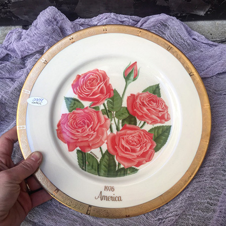 Тарелка коллекционная 1976 год  роза America 