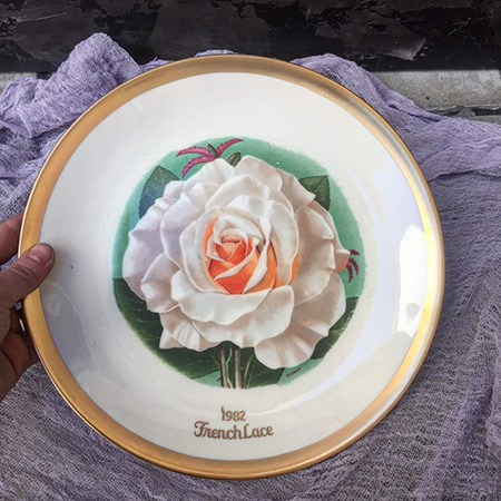Тарелка коллекционная 1976 год роза FrenchLace