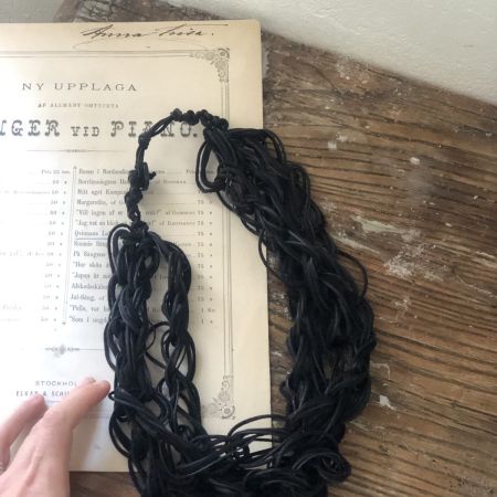 Колье плетенное  75 см шнурок кожа
