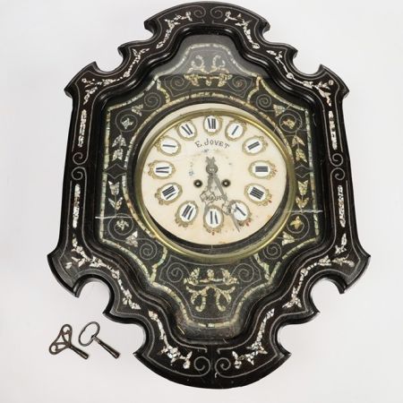 Часы настенные с инкрустацией перламутром 19 век lejaure