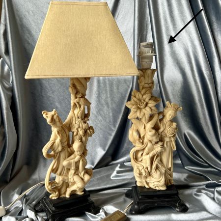 Лампа настольная со скульптурой A.Santitni 36 см Италия