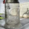 Кружка пивная музыкальная 600 мл стекло олово серебрение Германия             
