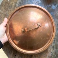 Крышка для сковороды или кастрюли диаметром 25 см медь