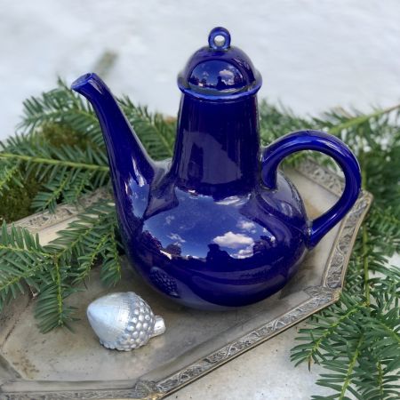 Чайник фарфоровый синий с крышкой Швеция