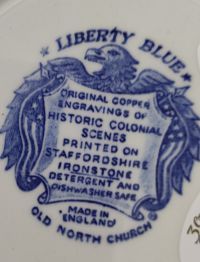 Тарелка глубокая Liberty Blue Staffordshire 22 см Англия 