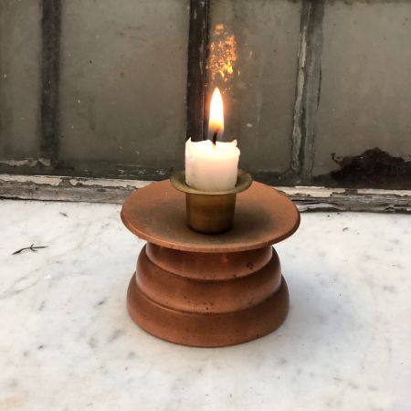 Подсвечник на одну свечу 6 см медь латунь