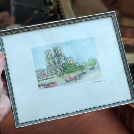 Картина литография репродукция Paris Notre Dame