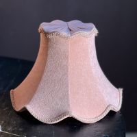 Абажур розовый 31 см каркас металл ткань