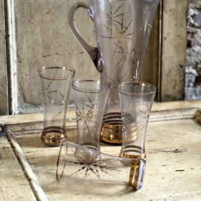 Стакан сиреневый 300 мл хрусталь