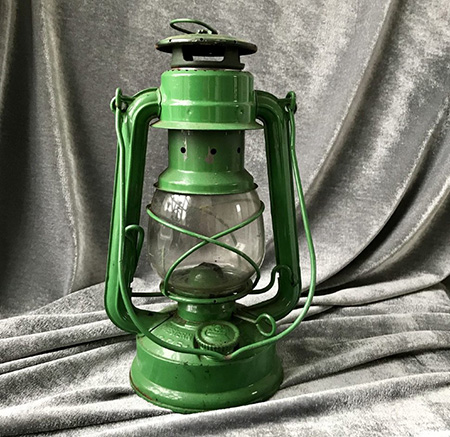 Лампа масляная Фонарь зеленая большая