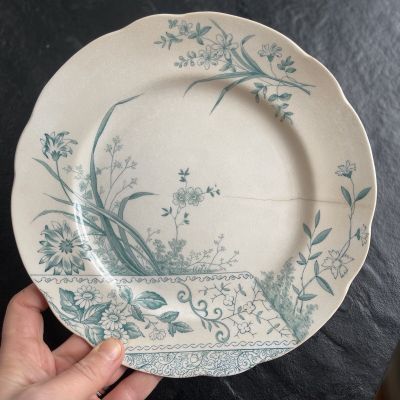 Тарелка Gustafsberg Peking 1890-1920 гг 21 см Швеция (трещина)