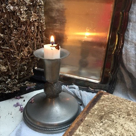 Подсвечник оловянный на одну свечу