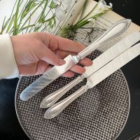 Нож столовый 25 см мельхиор гравировка Швеция
